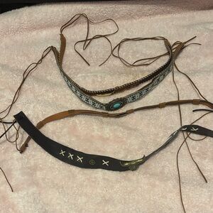 4 men,women cowboy hat band Ethnic western rural cowgirl hatbans beaded.#vintage